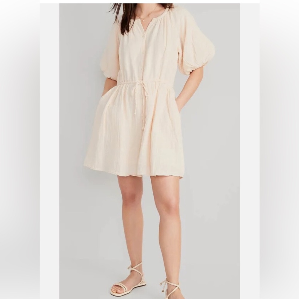 Old Navy Cream Puff Sleeve Sundress